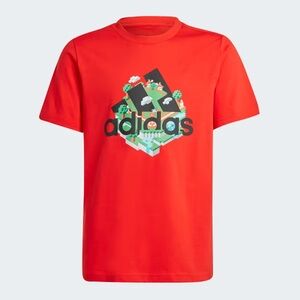 Adidas LEGO Kids Red Tee with Graphic Design Size 9-10